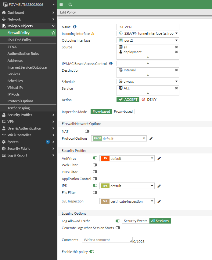 CreateFireWallPolicy